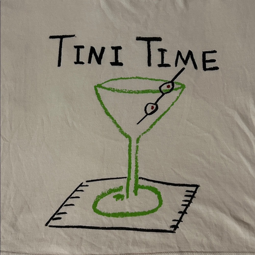 SELF CONTRAST ‘Tini Time' Pink Graphic Crop Top Sz:XS - Picture 3 of 5
